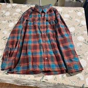 Swiss Tech Flannel Shirt Men’s 3XL XXXL Plaid Preppy Outdoor Long Sleeve Western